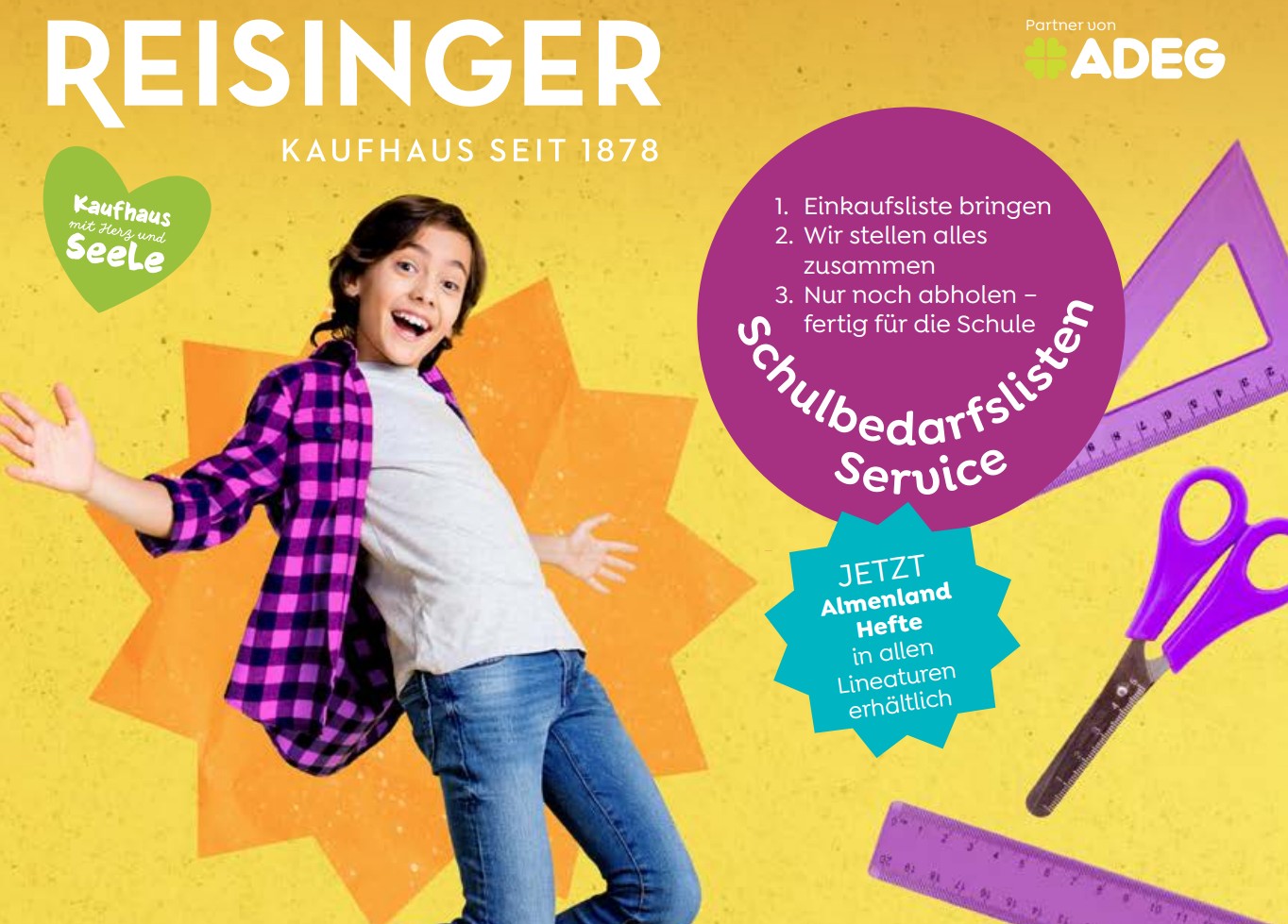 Schulbedarfsliste bringen ...